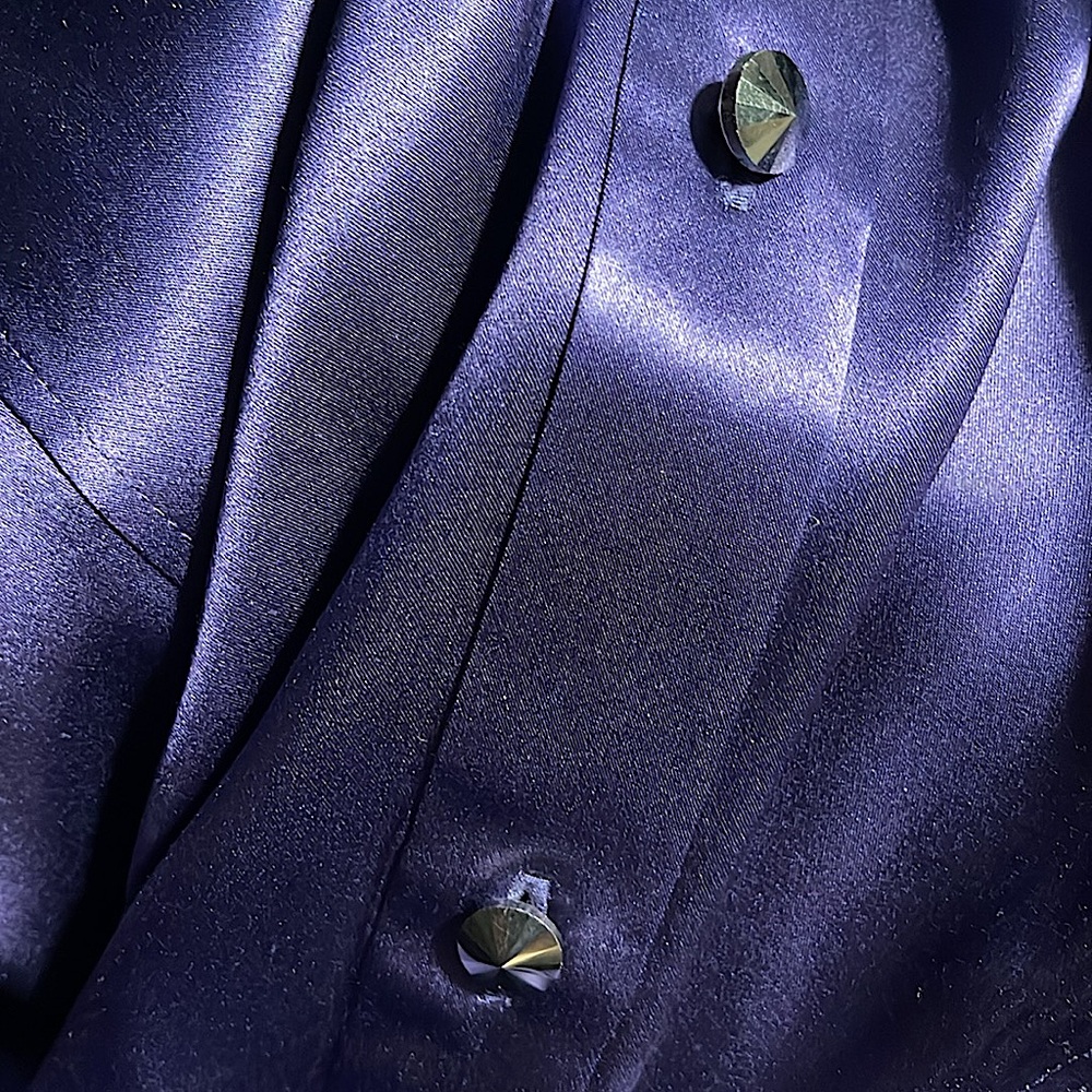 Victor Alfaro 3/4 Sleeve Silk Blouse, Tie Neck, Sz 12, $15 - Picture 5 of 7